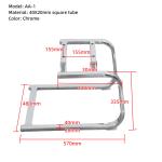 Office Swivel Chair Accessories Chrome Bow Frame Metal Chair Frame Flat Tube