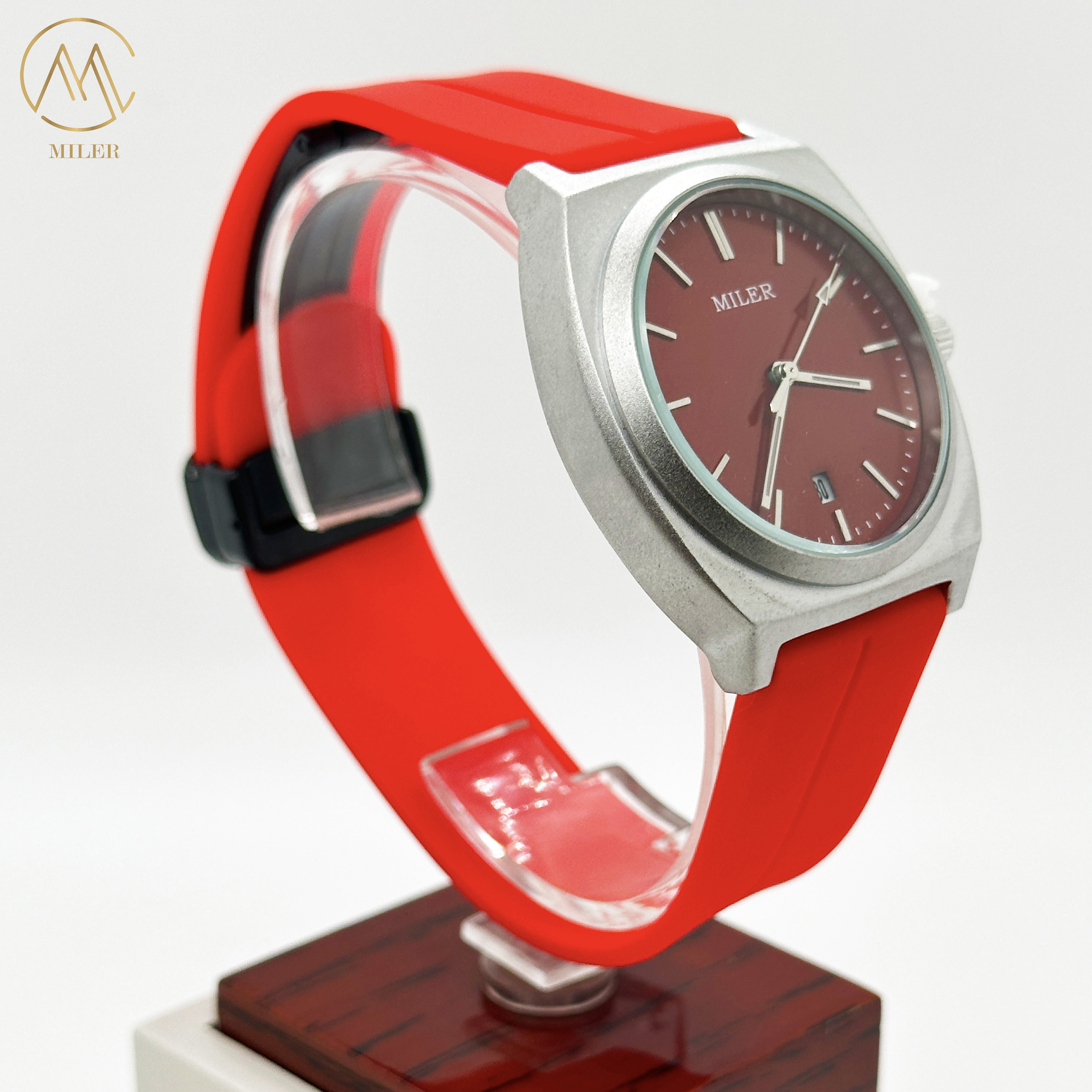 Silicone Case Classic Wrist Watches For Couple 30M Waterproof