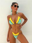 Bandeau Floral Sexy Bikini Yellow Color Perfect for Summer Beach Vacation