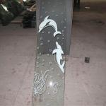 Flat/Curved Shape Shower Tempered Art Silk Printing Glass For Shower Room