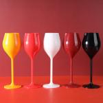 Reusable Food Grade Plastic Acrylic Champagne Flutes Dishwasher Safe Veuve