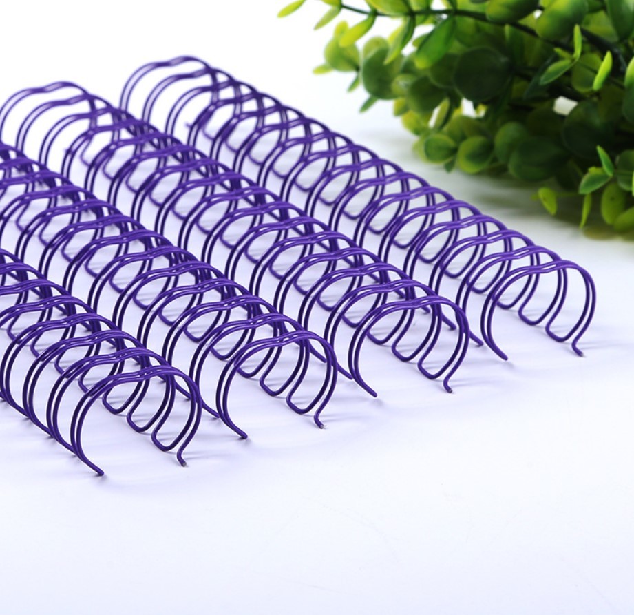 A4 Double Loop Binding Wire Nylon Coated For Books Gold color