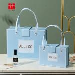 600gsm To 1400gsm Packaging Cardboard Gift Boxes With Panel Handle Allico