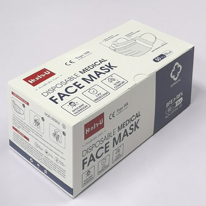 Breathable Medical Surgical Face Mask, 3ply Protective Face Mask With Earloops ,CE Certification , FDA Device Listed
