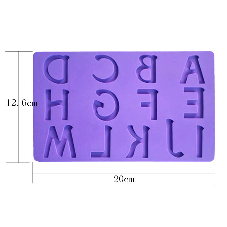 OEM Silicone Letter Cake Molds Fondant English Learning Alphabet Cake Mould