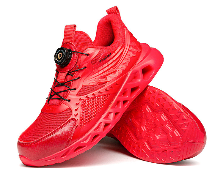 TPU Microfiber Flying Knit Industrial Safety Shoes With EVA Sole Kevlar Mid Sole Steel Toe Anti-stab And Anti-smash
