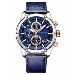 Quality OEM Business Waterproof Men Watches Steel Buckle Three Eyes Six Stitches wholesale