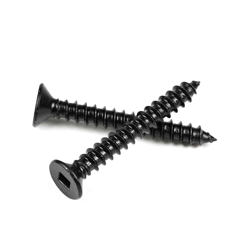 Metric Wooden Construction 410 Stainless Steel Flat Head Black Wood Screws for Wood Ceiling Partition