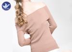 Sexy Women's Off The Shoulder Sweater , Off The Shoulder Knitwear Slim Fitting