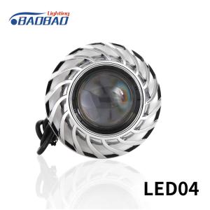 Quality LED04 Double angel eye without fan motorcycle led headlight projector lens wholesale