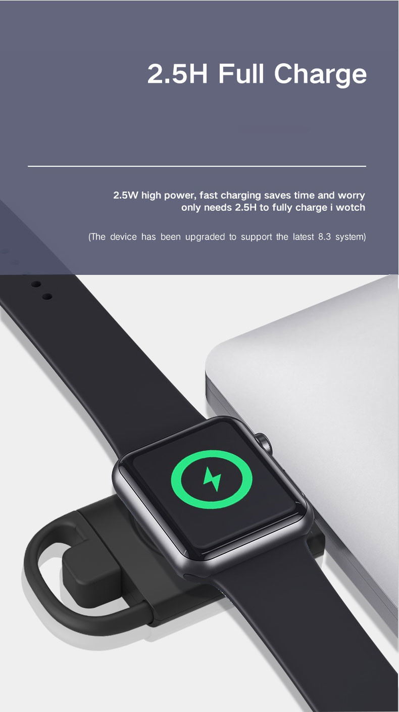 Apple Watch Wireless Magnetic Charger Lightweight 0.8 Ounces White Color 5V Input