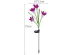 Solar LED 4 heads lily flower lights Lawn Lamp Outdoor Colorful Lamp can be