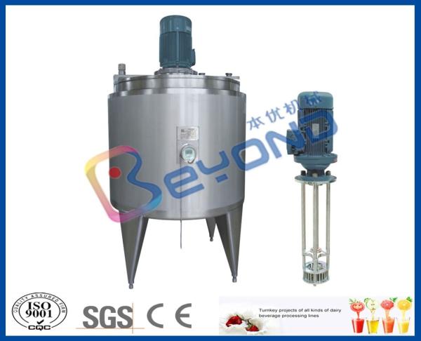 High Speed Blending Milk Cooling Tank , Double Insulation Layers Stainless Steel