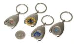 caddy coin key chain, trolley coin keychains, One Euro Trolley Coin, Shopping