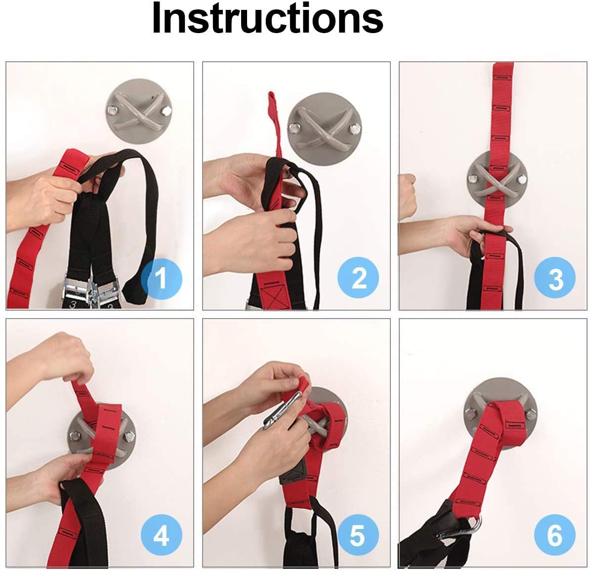Standard Wall Ceiling Mount Bracket for Gym Home Suspension Straps rings Fitness Training Yoga Swing Battle Ropes