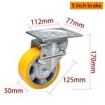 5 Inch Swivel Caster Wheels Heavy Duty Castors 125mm 775-86A