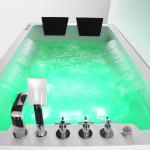 Whirlpool Acrylic Massage Bathtub M1813-D Pure Sanitary Grade ISO9001