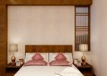 Asian Style Embossed White Wallpaper , Waterproof Leaf Pattern Wallpaper