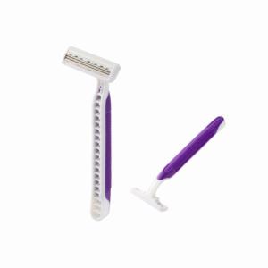 Quality Purple Twin Blade Razor , Stainless Steel Blades Small Disposable Razors wholesale
