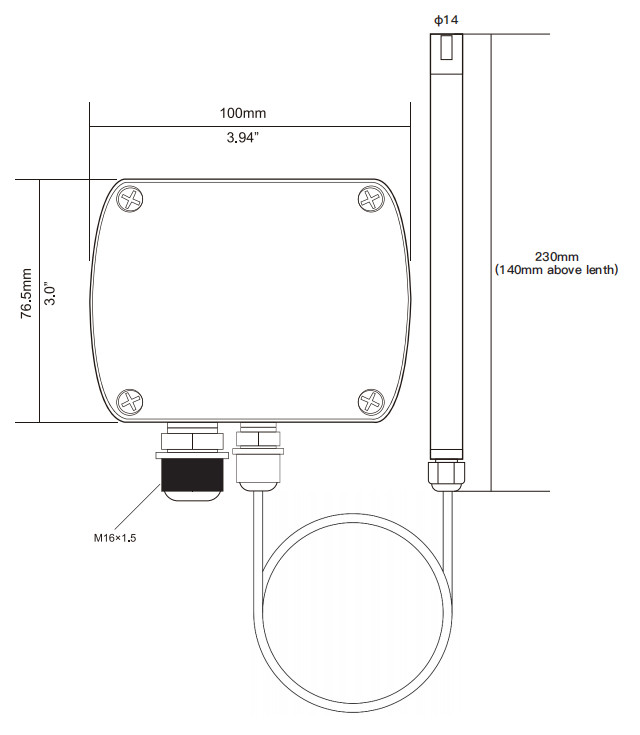Corrosion Resistant RS485 IP65 Velocity Transmitter