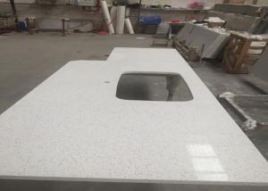 Quality Square Quartz Bathroom Worktops With Stainless Steel Sink Undermounted wholesale