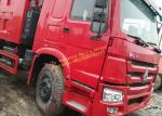 HOWO 375 Big Bucket Used Dump Truck 30T 40T Red Color 8426x2497x3395mm
