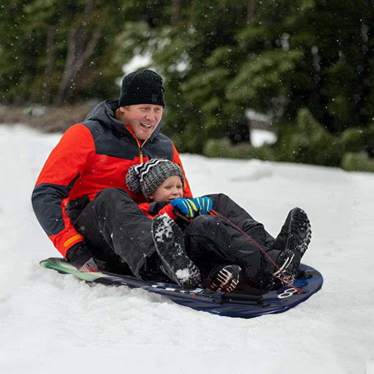 EPS Core Snow Sleds for Adult Winter Skiing Plastic Snowboard With Handle Pull Rope