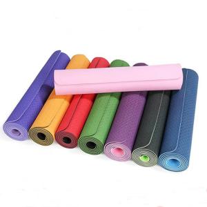 Quality Home Non Slip Custom TPE Yoga Mat 6mm Sports Pilates Exercise Yoga Mat wholesale