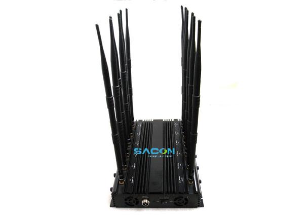 12 Bands Range Walkie Talkie Signal Jammer 135MHz - 5800MHz With 5% - 95%