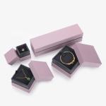 Purple Cardboard Jewelry Gift Box 3.5 X 2.5 X 1.5inch For Bracelet