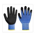 Grease Resistant Wood Working Thin Breathable Hand Safety Black Nitrile Gloves