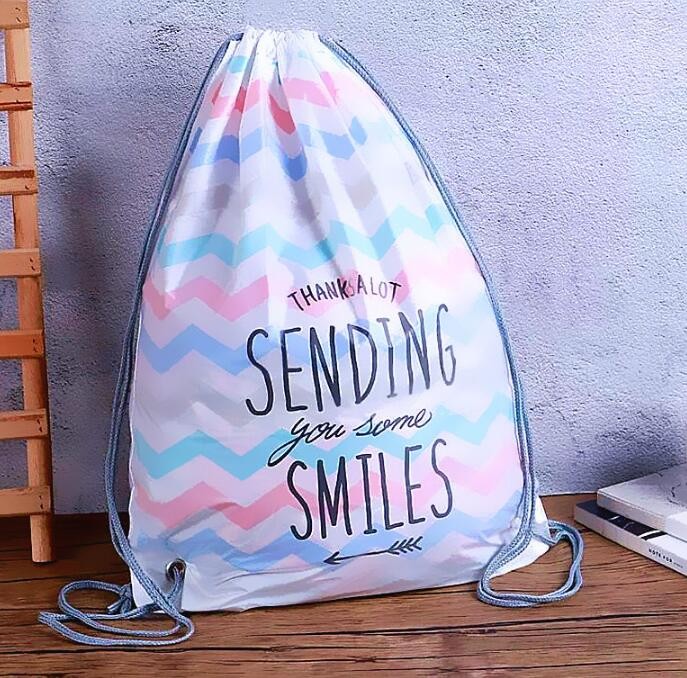 Recycled Foldable Nylon Polyester Tote Bag with logos polyester shopping bag Custom advertising handle non woven bag PAC