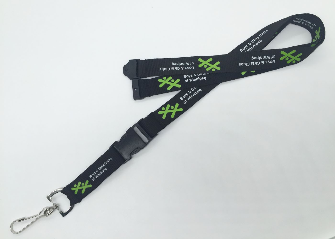 Personalized Key Lanyard / Silk Screen Lanyards Bright Green Color For Events
