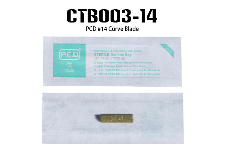 Disposable Tattoo Eyebrow Microblading Permanent Makeup Needles with Gold