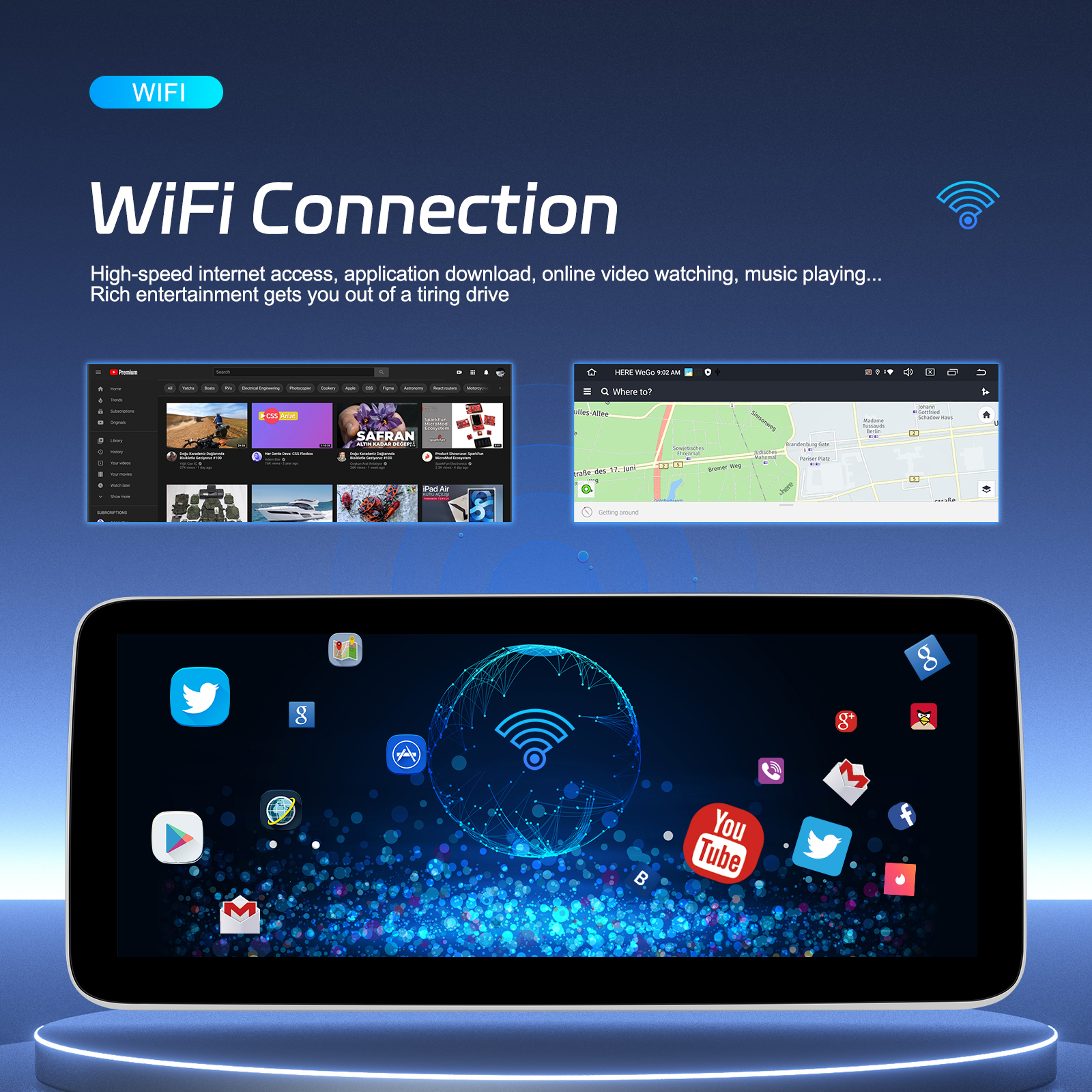 12.3" Android Car Radio with 8 Core 4G 64G Carplay DSP BT WIFI Navigation GPS DVD Player