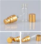 3ml Small Cosmetic Glass Bottles Golden Or Silver Cap For Perfume / Lotion
