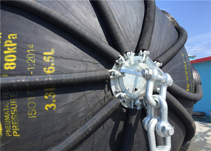50KPa / 80Kpa ISO 17357 Certificated Pneumatic Rubber Fenders Yokohama Type