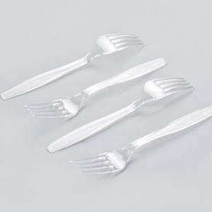 Quality Transparent plastic forks 18 cm length wholesale