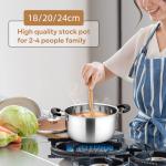 Direct Selling Restaurant Mirror Polished Cooking Soup Serving Pot Stainless