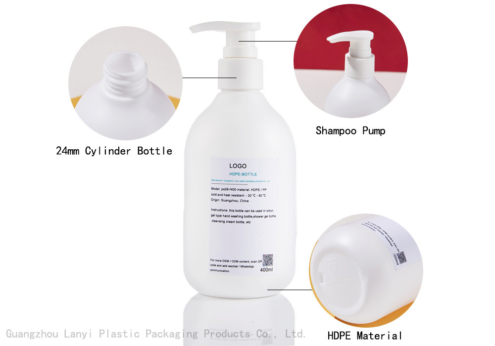 Matte HDPE White Boston 300ml 10oz Shampoo Pump Bottles