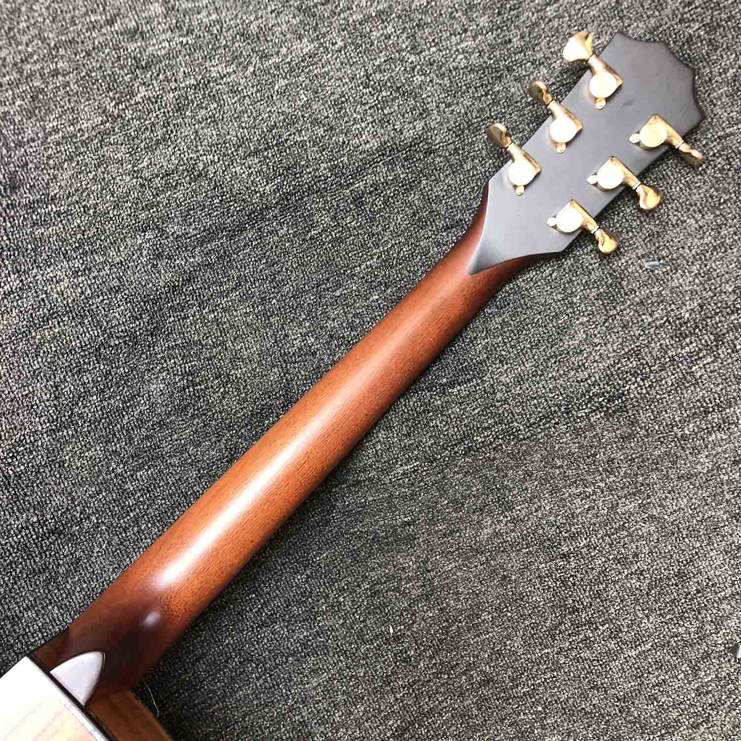 Custom 41 Inch Matte Solid KOA Top Acoustic Guitar with Abalone Ebony Fingerboard ArmRest KOA Wood Guitar