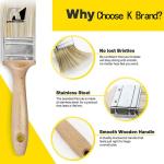 5in Bristle Paint Brushes Wood Handle Wool Hair For House Wall Painting