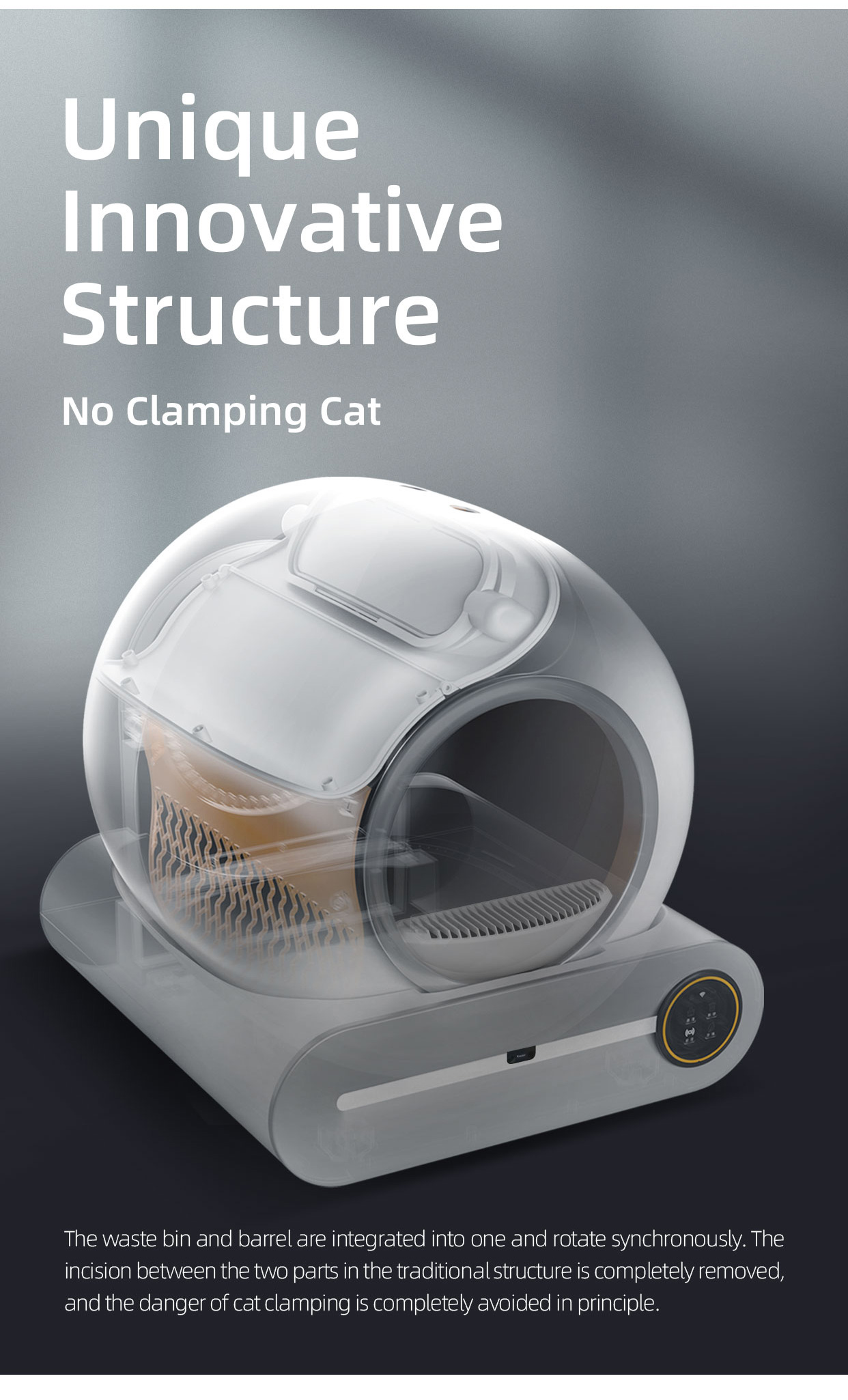Tuya Intelligent Cat Litter Box Quiet Enclosed Smart Cleaning Litter Box