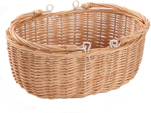 Cheap wicker picnic baskets with Handles.Kingwillow. (Natural) for sale