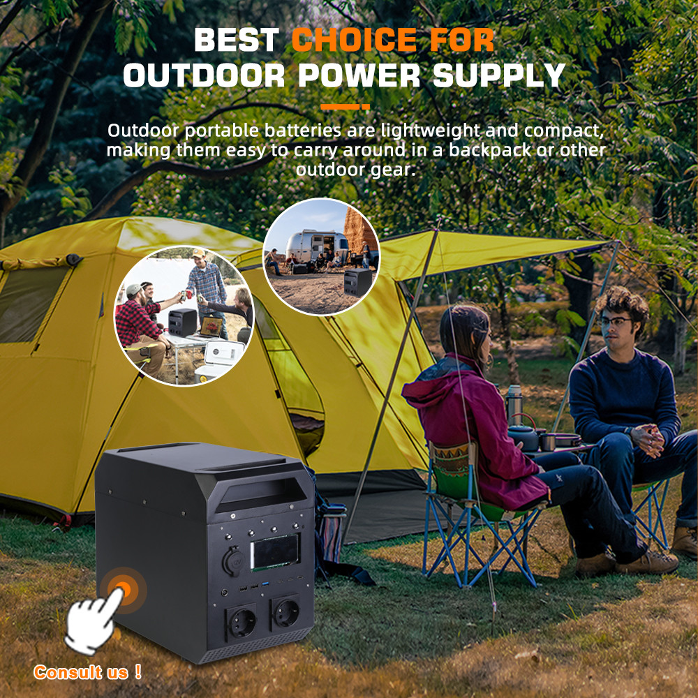 ISO 2000Wh Power Station , LiFePO4 Battery Solar Generator for Outdoor Camping