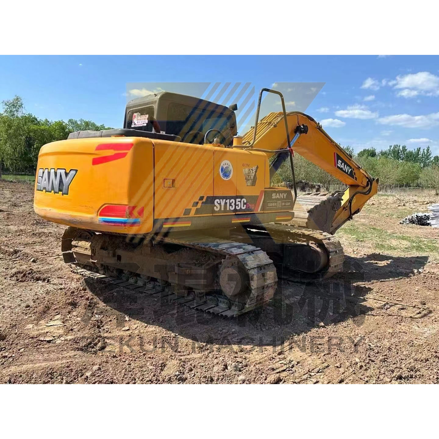 Sany SY135 Pro Crawler Excavator 0.6 m3 Bucket Capacity 2001-4000 Working Hours Used