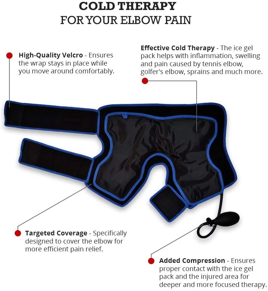 Therapy Surgery Inflatable Air Pump Compression Ice Pack Injuries Pain Relief