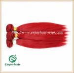 Brazilian 5A virgin remy hair weave ,red color,straight hair extension 10''-26'
