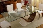 Rectangle Glass Top Table Desk , Thick Glass Table Transparent