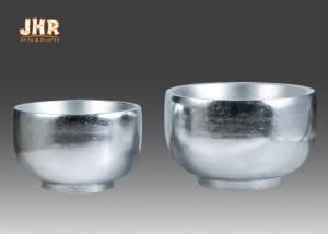 Quality Cup Shape Silver Leafed Fiberglass Flower Pots , Fiberglass Flower Bowls wholesale